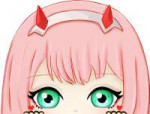 darling-in-the-franxx-zero-two-peeking-sticker-0.png