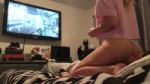 Sat on the face of her boyfriend and plays the game-JauntyT[...].mp4