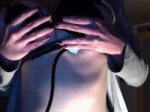 Visible female heartbeat through ribs, with sound.webm