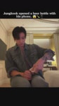 Jungkook opened a beer bottle with his phone..mp4
