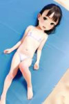 loli, flat chest, child, {{realistic}}, beach, from above s-785526863.png