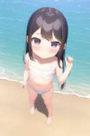 loli, flat chest, child, beach, from above s-3102297198.png