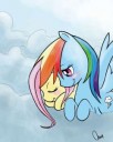 73664safeartist-colon-cuddlesongfluttershyrainbow+dashblush[...].jpg