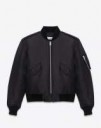 Saint Laurent Classic Bomber Jacket In Black Nylon.jpg