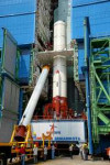 Hoisting of one of the Strap-ons of PSLV-C44 during vehicle[...].jpg