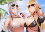 Konachan.com - 291361 2girls azurlane bikini blondehair blu[...].jpg