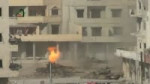 Взрыв танка в Сирии. Дамаск. 18+.mp4