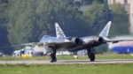 Супер короткая посадка Су-57 на Авиасалоне МАКС-2019.mp4