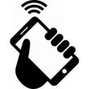 hand-shake-with--phone-icon-92648