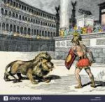 prisoner-fighting-a-hungry-lion-in-ancient-rome-A9PPXH.jpg