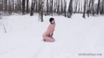 Naked Barefoot Brunette Chained in the Snow  Free Porn 69 r[...].webm