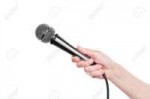 9591891-Hand-with-microphone-isolated-on-white-background-S[...]