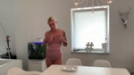 Stunning big boobs blonde milf poops in the plate.mp4