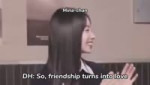 dahyun being too stunned to speak when being asked about her kissing scene.mp4