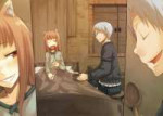 e-shuushuu.net - 105830 - Spice and Wolf - Craft Lawrence Horo - bed ookami mimi smile.jpg