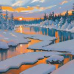 winter, city, dim color palette, sunrise, landscape s-2352979871.png