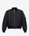 Saint Laurent Classic Bomber Jacket In Black Nylon.jpg