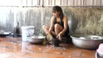 Cute Sister Cleaning Kitchen , Busy Home works Part.webm