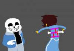 undertale sans impalement.gif