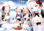 Konachan.com - 271477 azurlane bow braids browneyes cake cl[...].jpg