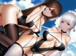 Konachan.com - 289954 2girls ass azurlane brownhair clouds [...].jpg