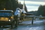 Viggen being towed on the highway, like here north of Uppsala 2.jpg