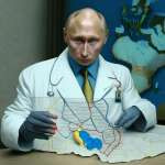 Путин-врач оперирует карту Украины и держит в руке опухольKandinsky 2.1.jpg